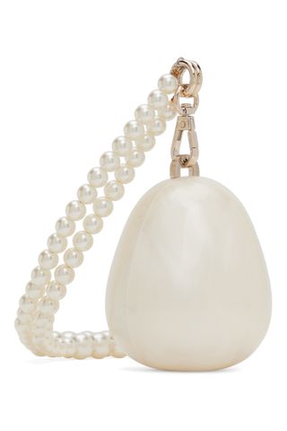 Simone Rocha Off-White Nano Pearl Egg Bag