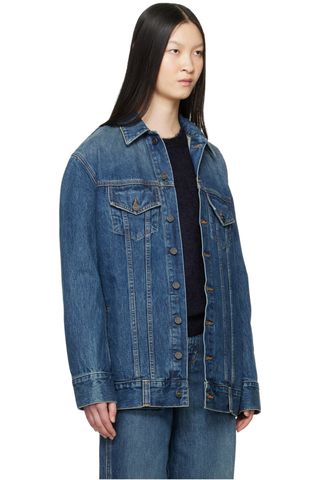 Khaite Blue 'the Ross' Denim Jacket