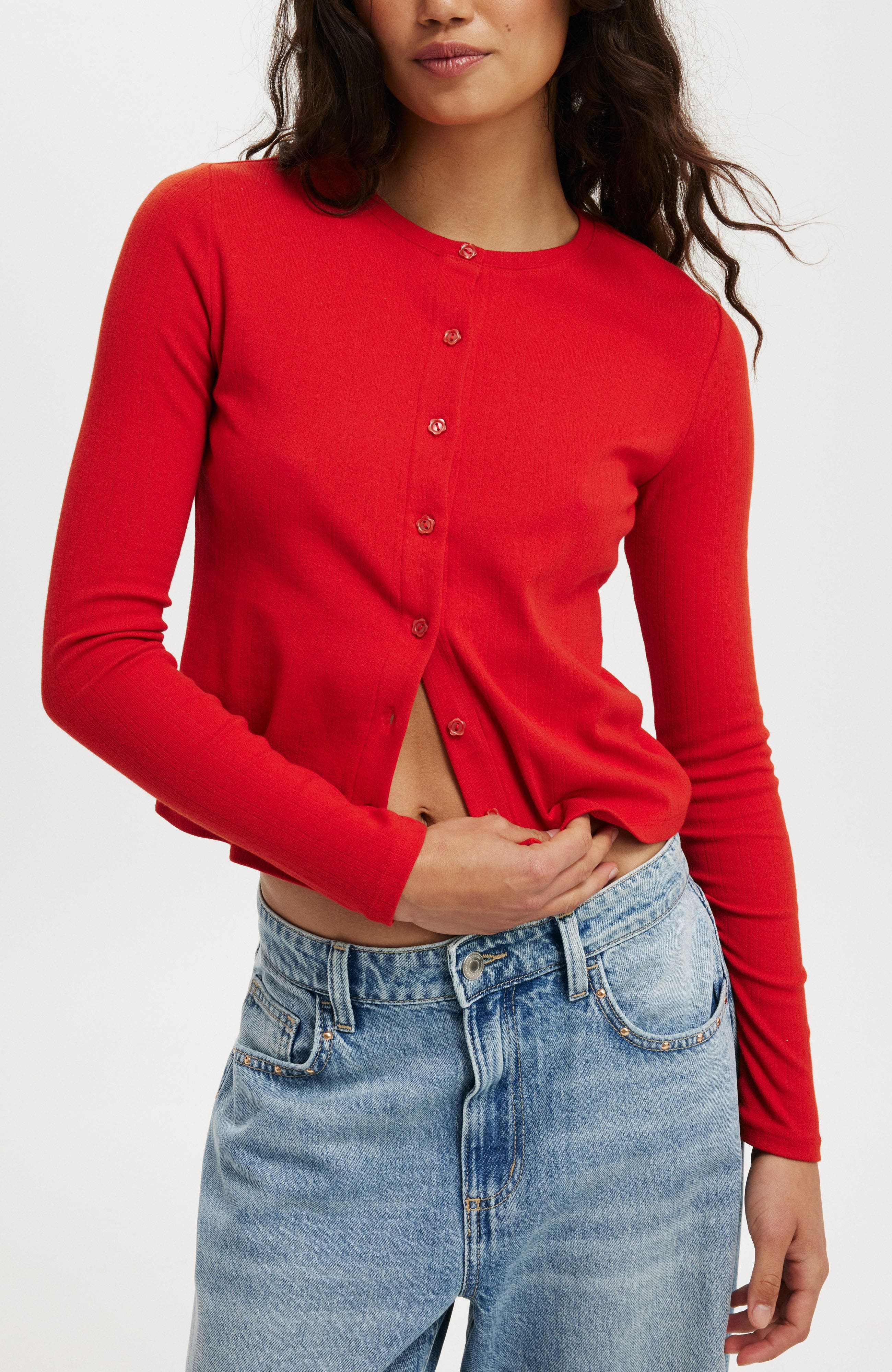 Cotton On, Scarlet Pointelle Cardi