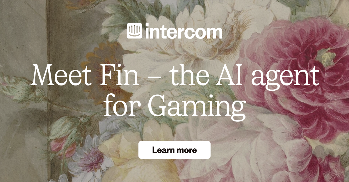 Fin AI Agent Gaming CTA Blog ad