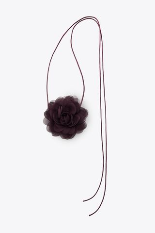 Fabric Flower Necklace