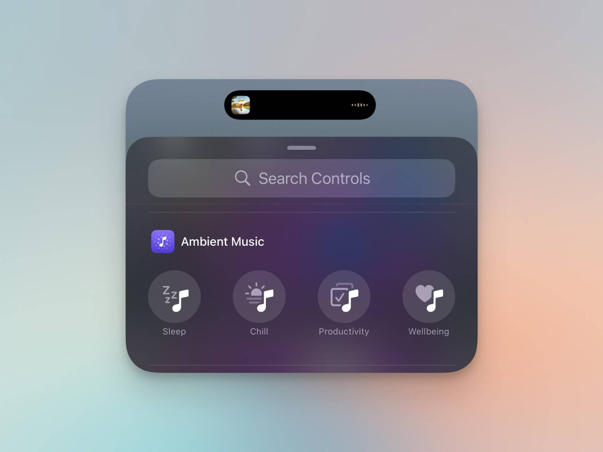 Ambient Music in Control Center.