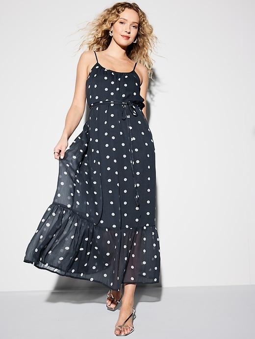 The Occasion by Old Navy Waist-Defined Chiffon Maxi Dress