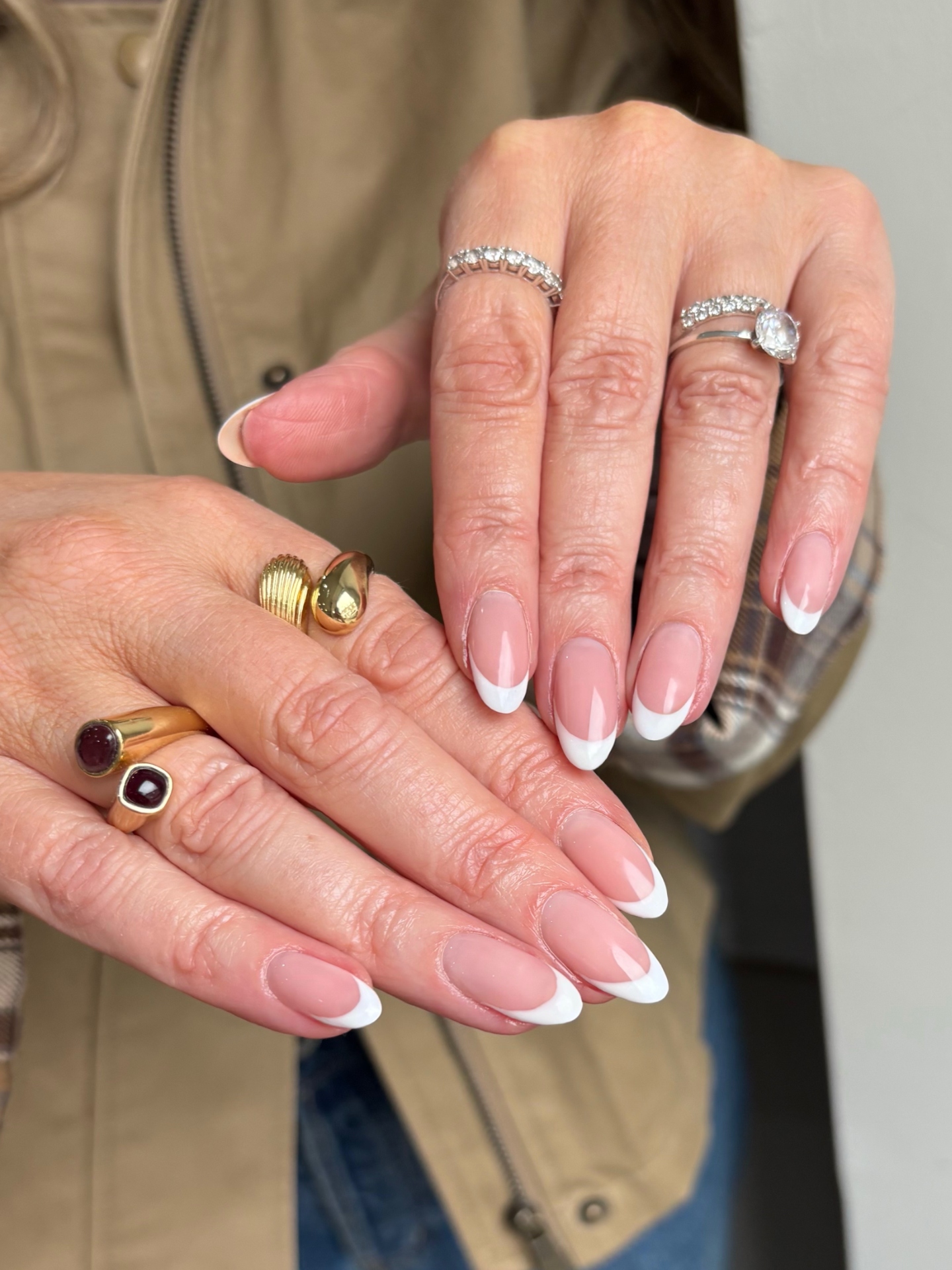A deep french manicure by Jessica White