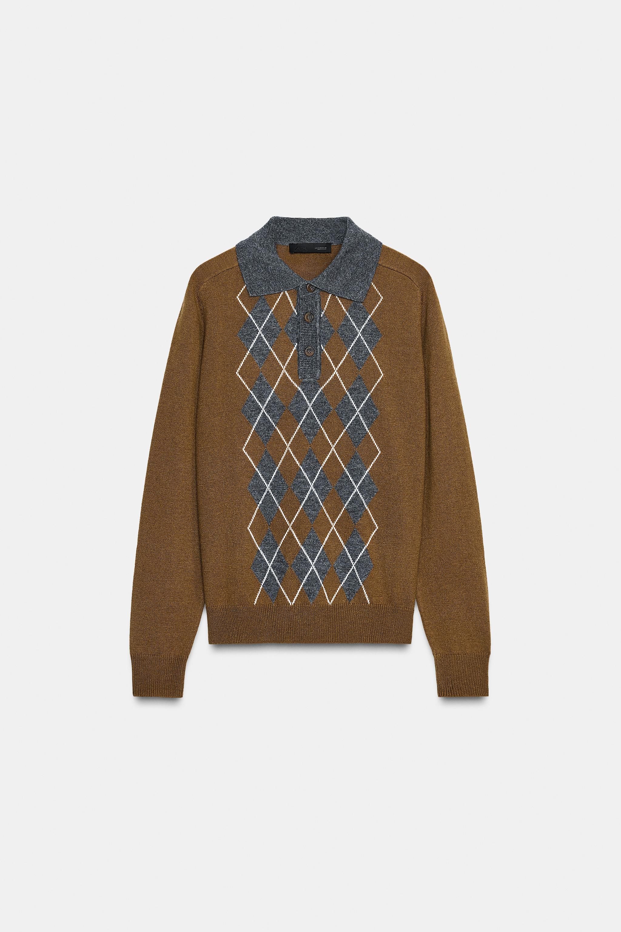 Diamond Knit Polo Shirt