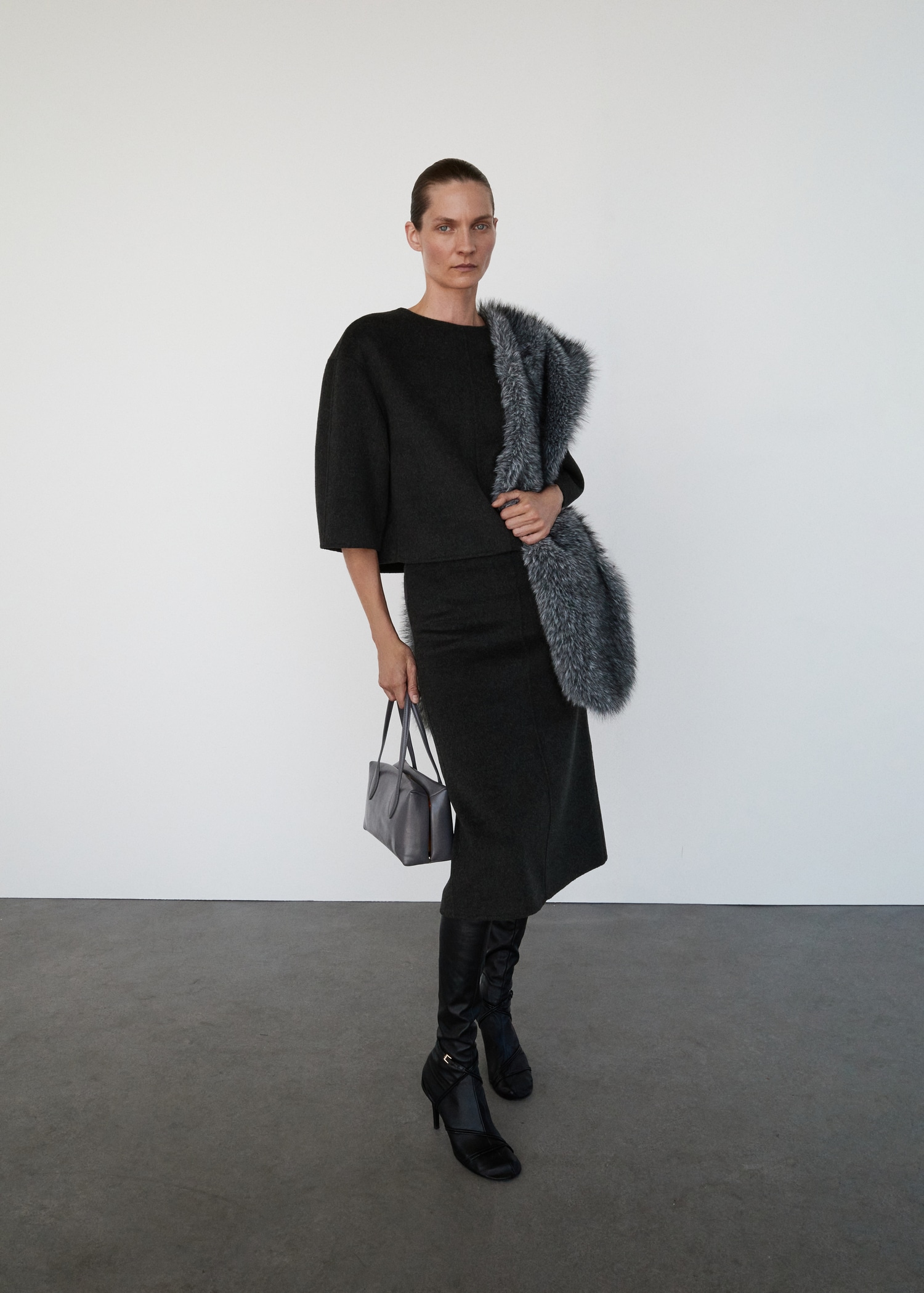 Wool Midi-Skirt With Slit - Women | Mango United Kingdom