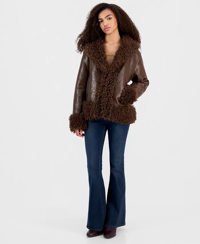 Women's Penny Lane Faux Fur Trim Jacket