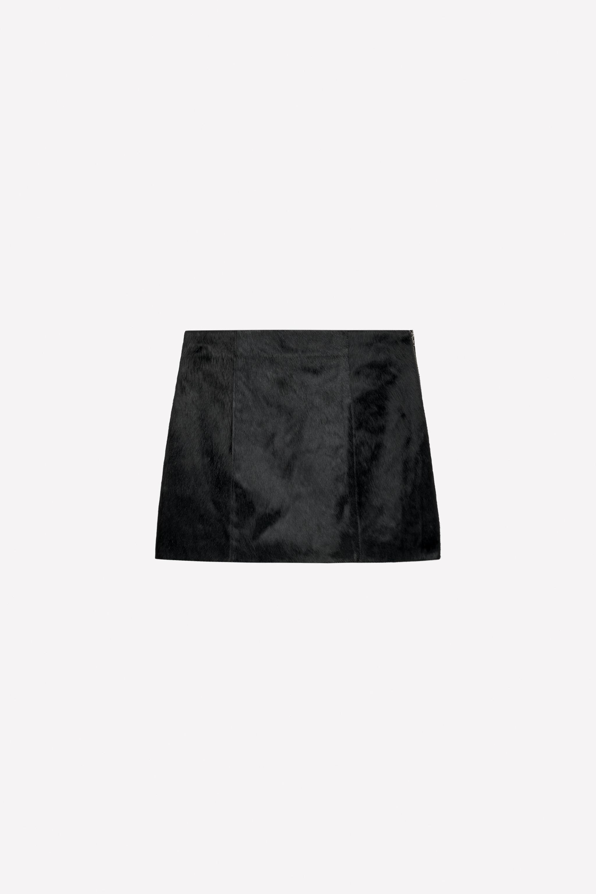 Short Hair-On Leather Skirt Ludovic De Saint Sernin X Zara