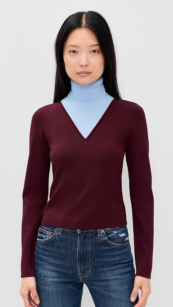 Le Bop Trompe L'oeil Layered Turtleneck